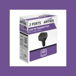 Flash Sale 🎁 Antsig Car Bluetooth FM Transmitter With 2x USB-A Charging Ports Black - To Australia 😍 -Antsig Sales Store 0dba22cb1cbf470f98feda47c5872c8c