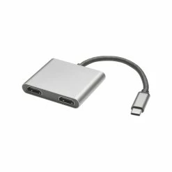 Discount 😍 Australia Only - Antsig USB-C To Dual HDMI Adaptor Silver 🎉