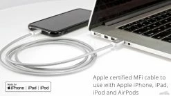Best Sale 💯 Australia Only - Antsig 1.5m Lightning Cable To USB-A Steel Cable Silver 🔔 -Antsig Sales Store 2d8d4ba74b0b4ecc8dc25a291842f933 1