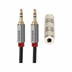 Outlet 💯 Antsig 3m 3.5mm Shielded Zinc Alloy Connectors With Joiner Chrome And Gold - To Australia ❤️