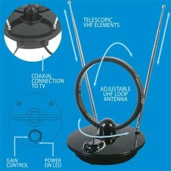 Best Pirce ✔️ Australia Sale - Antsig Indoor Digital Amplified Full HD Antenna Black 🛒 -Antsig Sales Store d14141bfd7ec46af8dd1d388c529d211